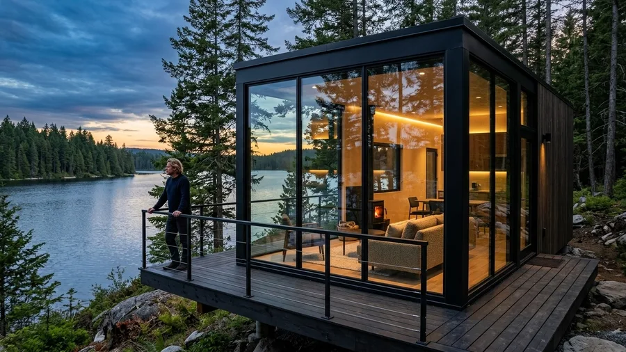 Black Steel Frame Glass Walls