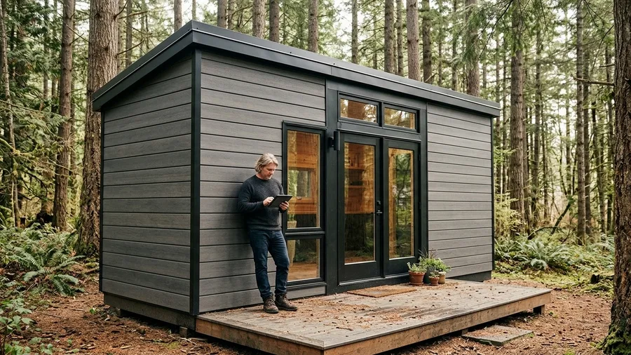 Dark Gray Composite Wood Siding