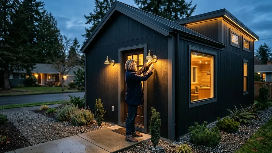 Matte Black Finish with Warm Lighting
