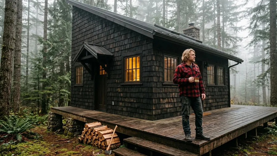 Black Stained Cedar Shingles