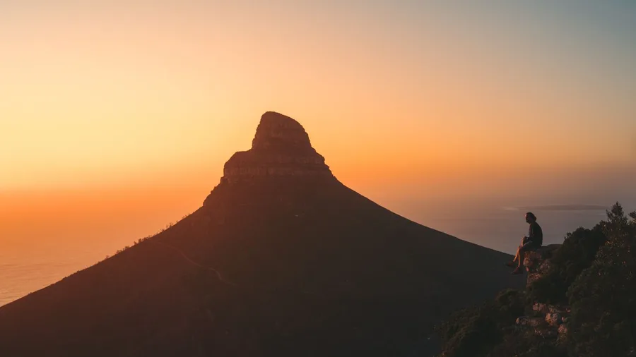 Cape Town, South Africa: Lion's Head Above the Atlantic