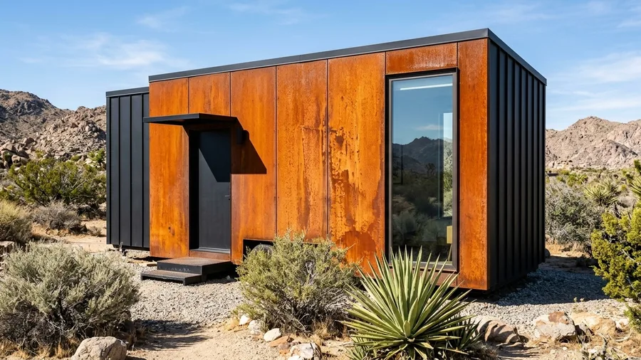 Install Corten Steel Accent Panels
