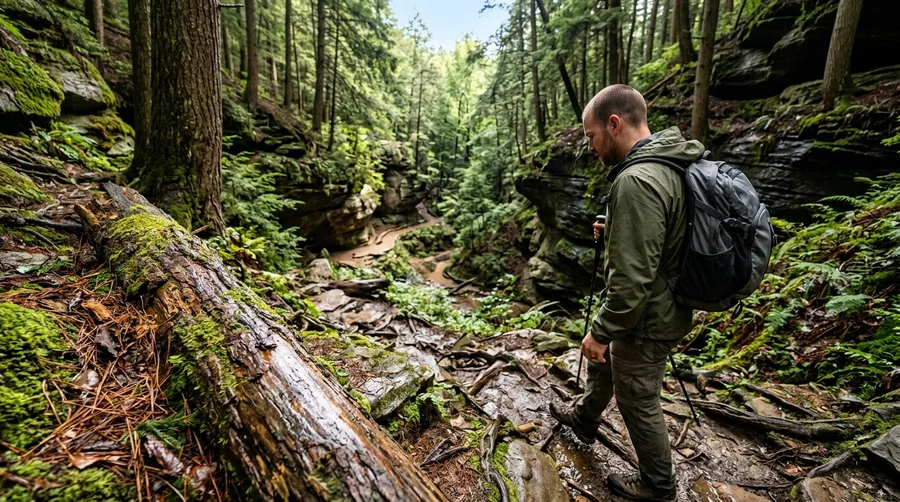 Hike Deep Pine Forests at Hocking Hills