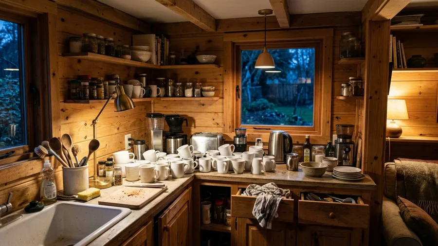 Clutter accumulation destroys the minimalist illusion
