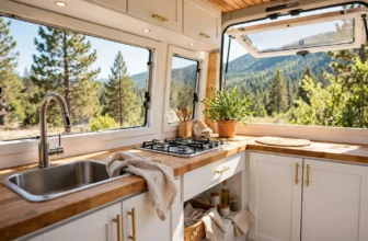 17+ Camper Van Interiors With Full Kitchens and Real Counter Space - featured image