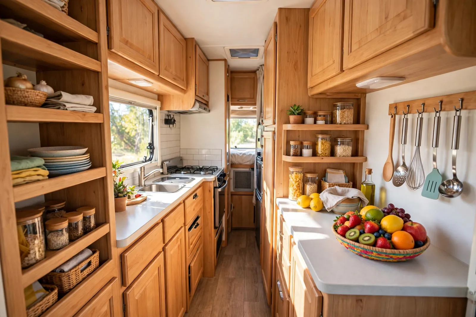 15+ RV Kitchen Storage Ideas for Full-Time Living - featured image