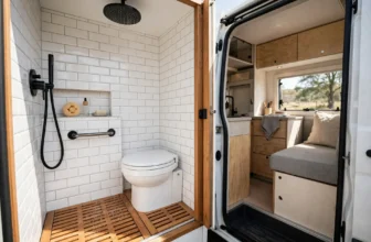 15+ Camper Van Shower and Wet Bath Designs That Actually Work - featured image