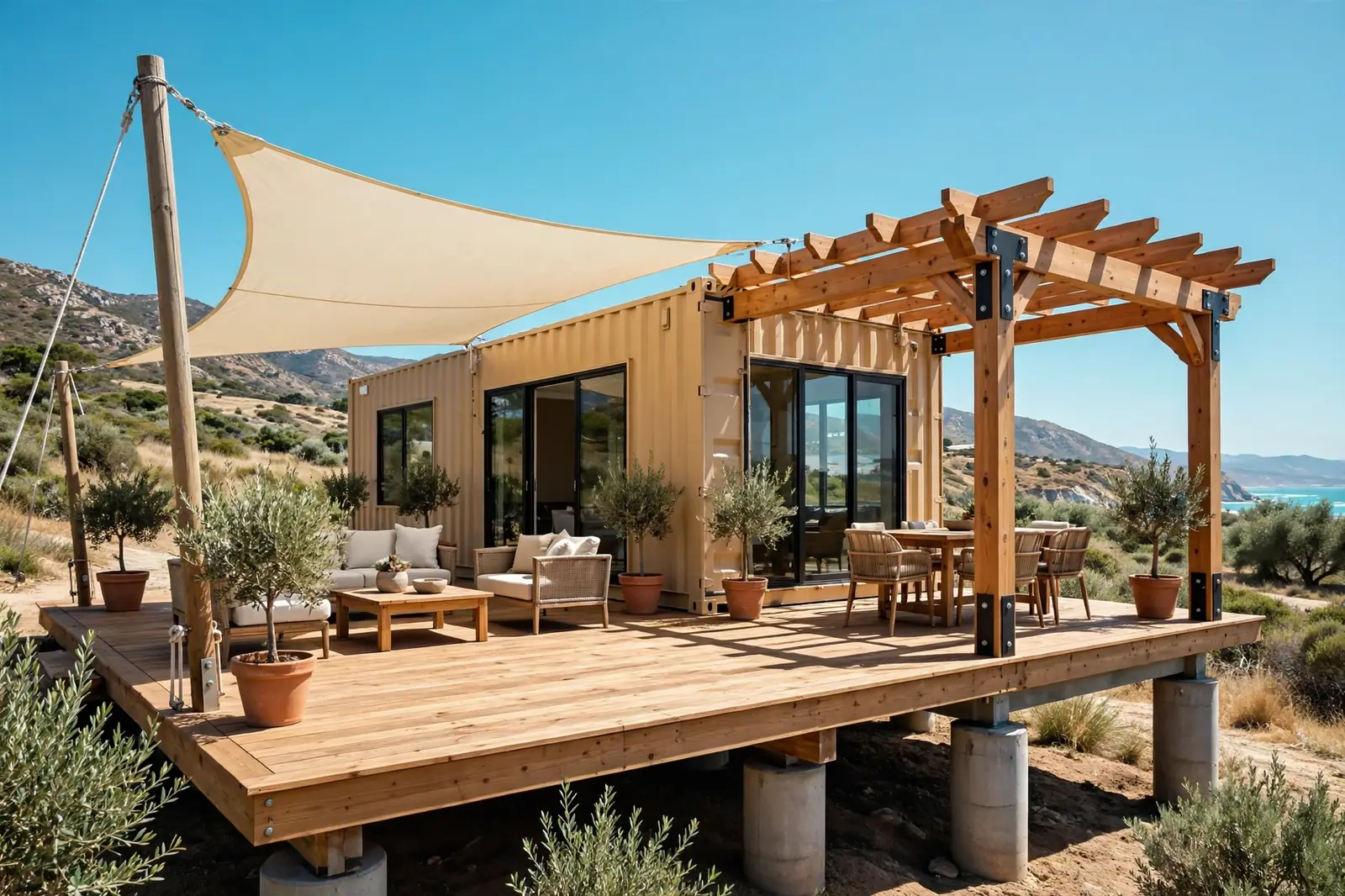15+ Shipping Container Homes With Covered Patios and Shade Structures