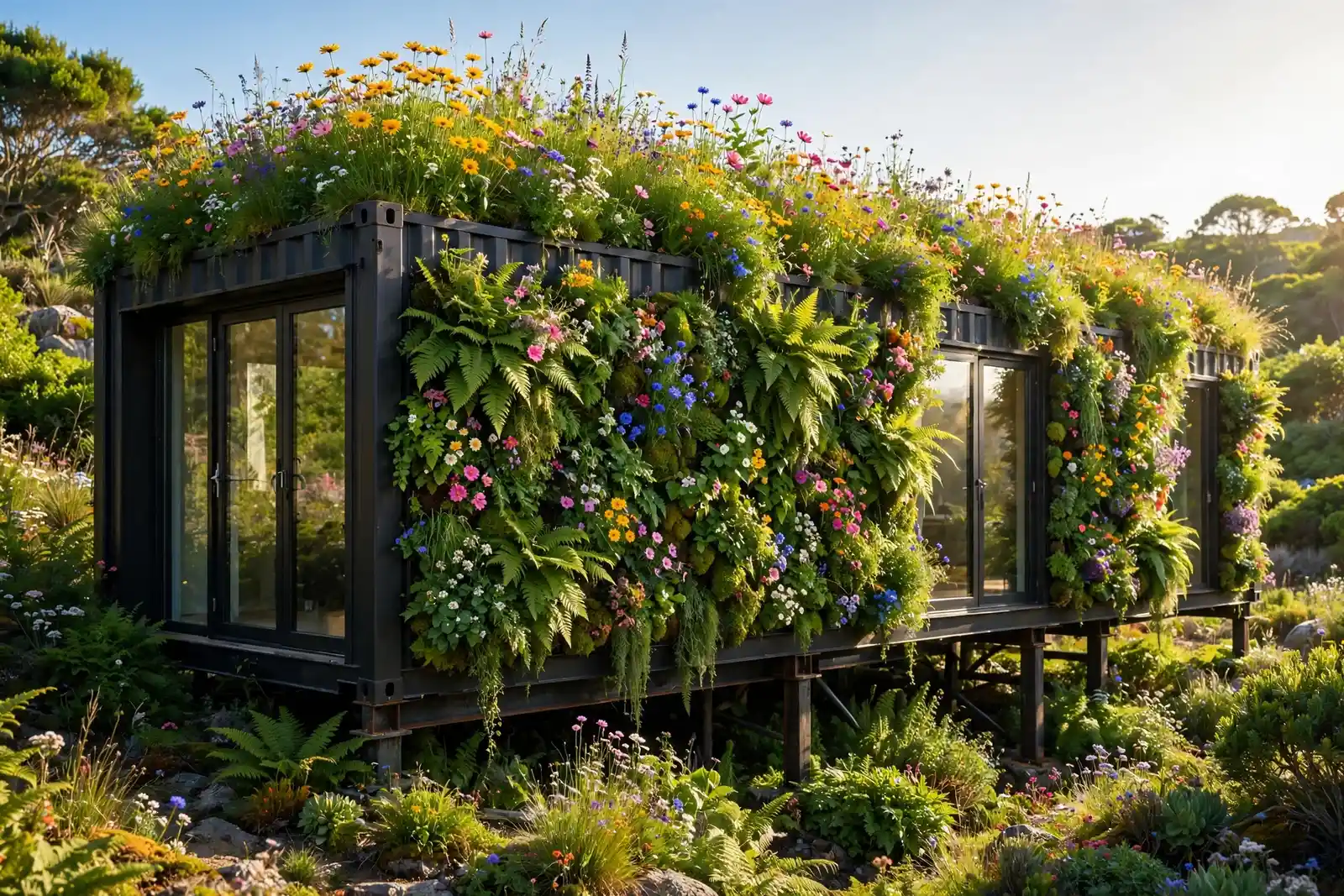 17+ Container Home Designs With Green Roofs and Living Walls